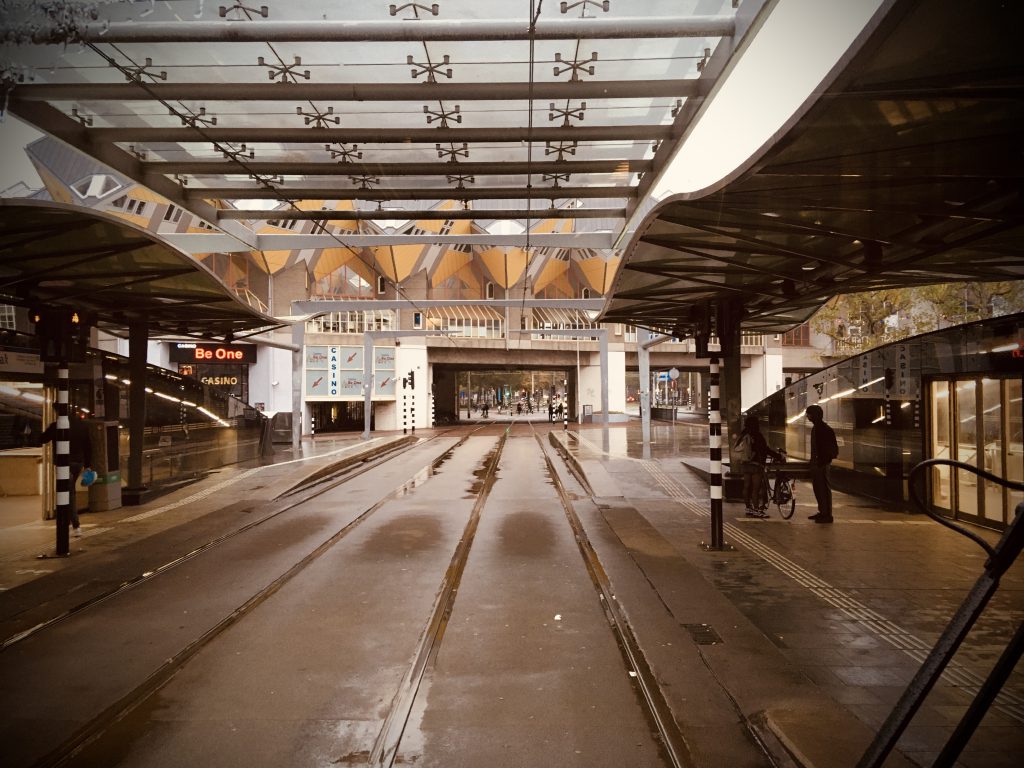 Rotterdam Daily Photo: Train, metro, tram and rain, rain, rain...